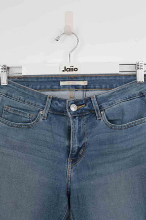Jean slim Levi's 711 Skinny Bleu en Coton