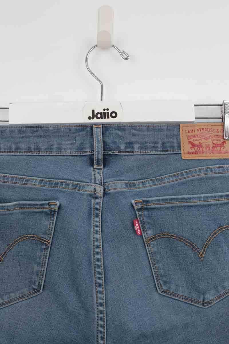 Jean slim Levi's 711 Skinny Bleu en Coton