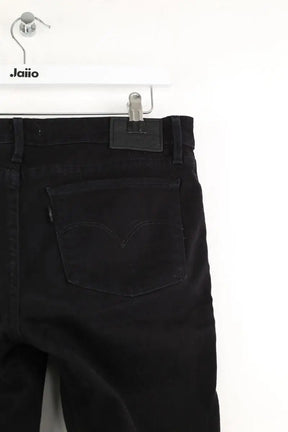 Jean slim Levi's 711 Skinny Noir en Coton - élasthanne
