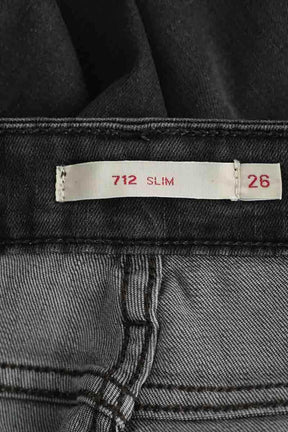 Jean slim Levi's 712 Gris en Coton