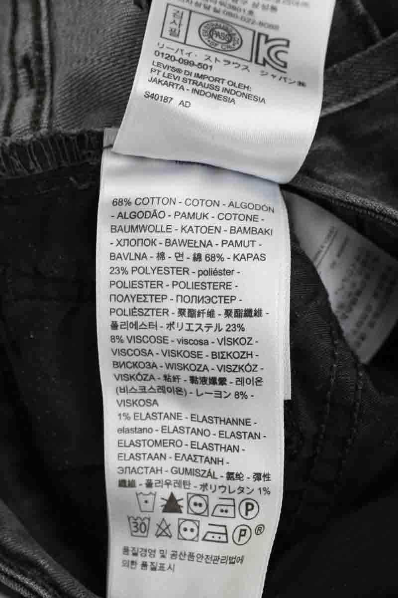Jean slim Levi's 712 Gris en Coton
