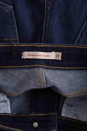 Jean slim Levi's 721 Bleu en Coton