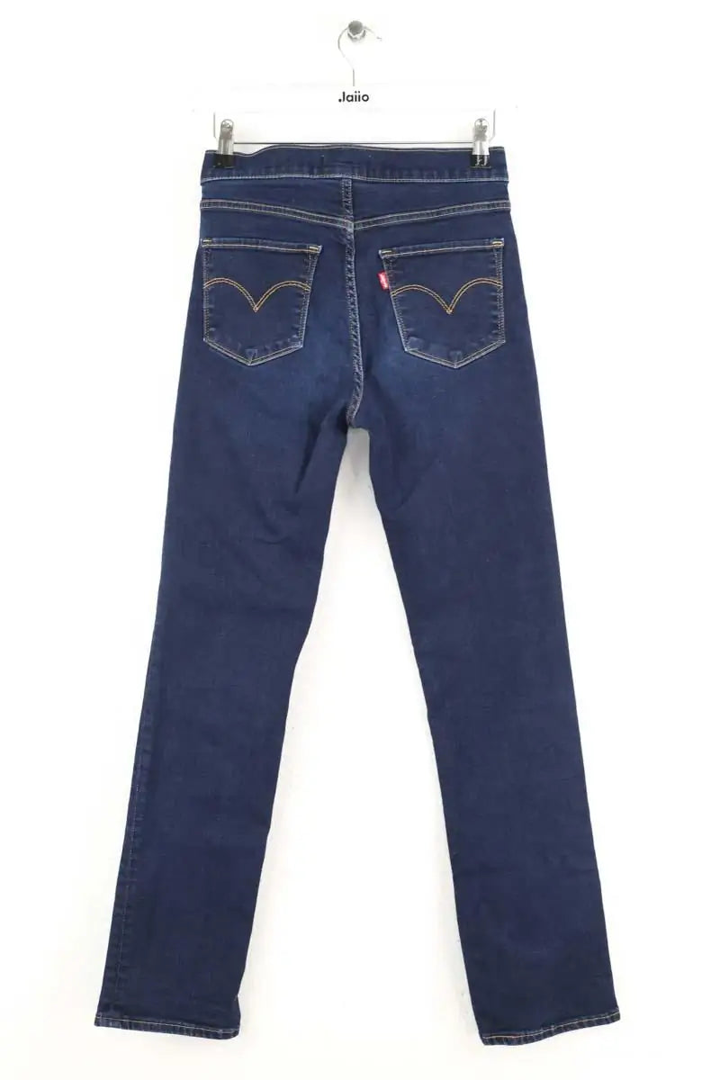 Jean slim Levi's 724 high rise straight Bleu en Coton