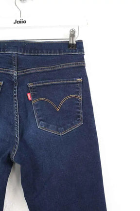 Jean slim Levi's 724 high rise straight Bleu en Coton