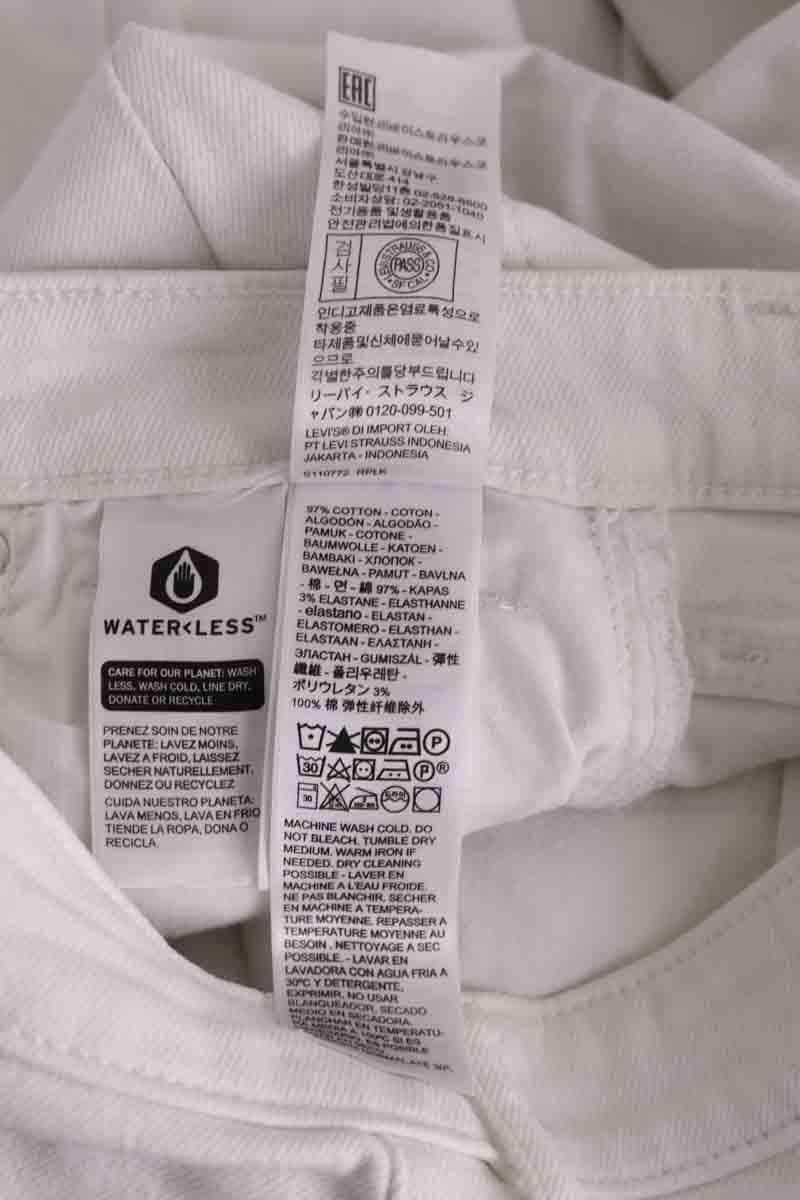 Jean slim Levi's Blanc en Coton