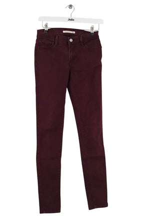 Jean slim Levi's Bordeaux en Coton, taille XS - Seconde Main