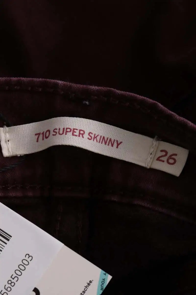 Jean slim Levi's Bordeaux en Coton