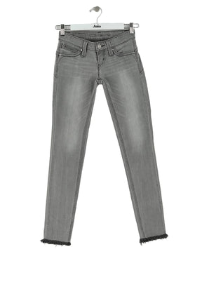 Jean slim Levi's Gris en Coton, taille XS - Seconde Main