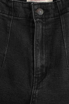 Jean slim Levi's High Waisted Taper Noir en Coton - élasthanne
