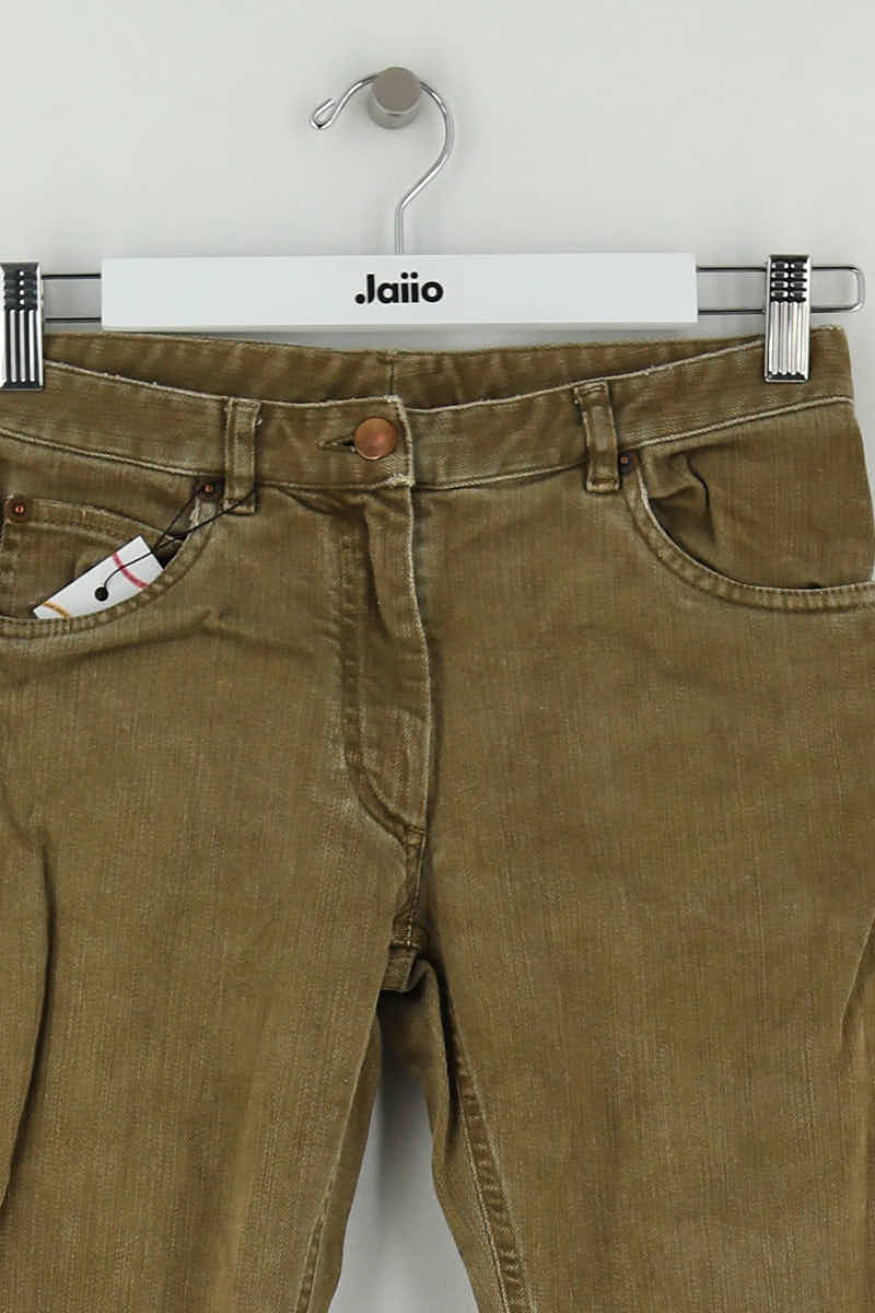 Jean slim Maison Martin Margiela Kaki en Coton