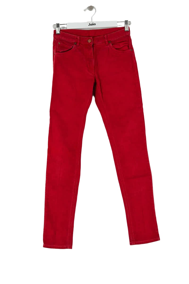 Jean slim Maison Martin Margiela Rouge en Coton, taille XS - Seconde Main