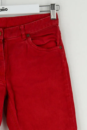Jean slim Maison Martin Margiela Rouge en Coton