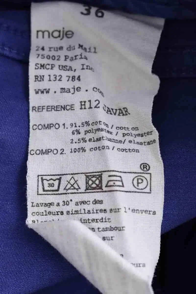 Jean slim Maje Bleu en Coton