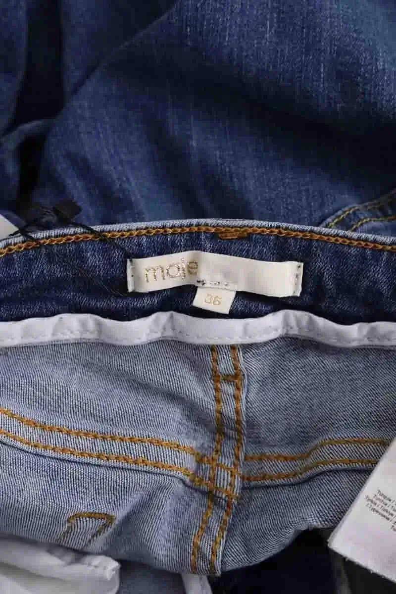 Jean slim Maje Bleu en Coton
