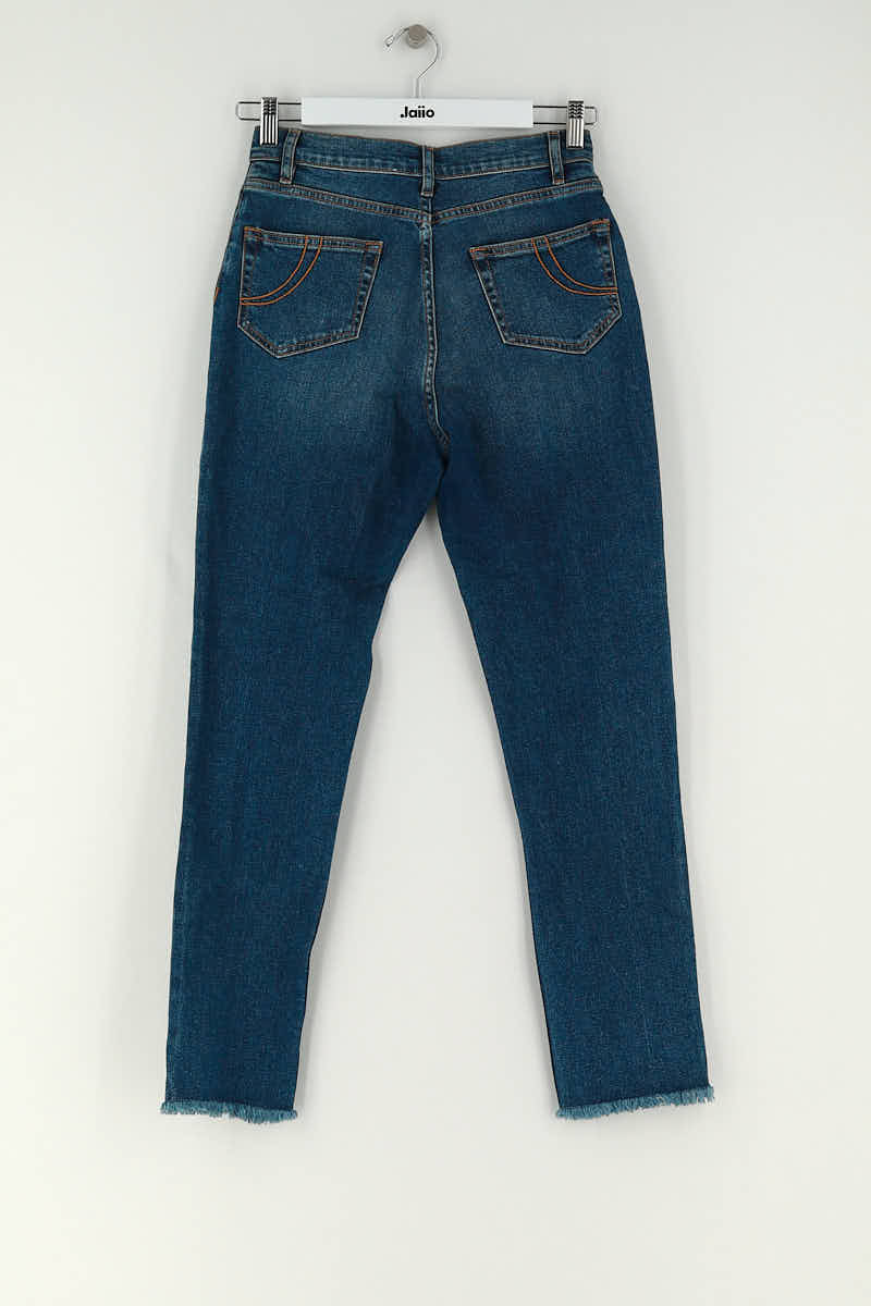Jean slim Maje Bleu en Coton