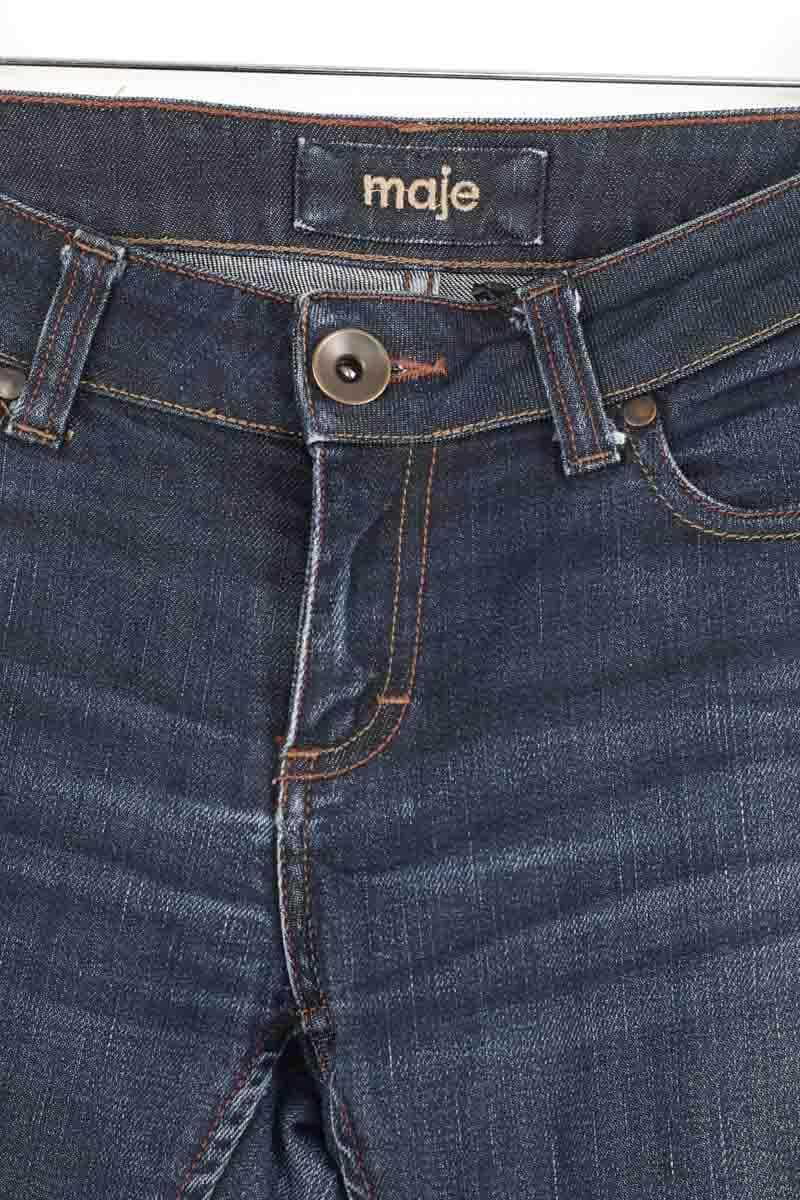 Jean slim Maje Bleu en Coton