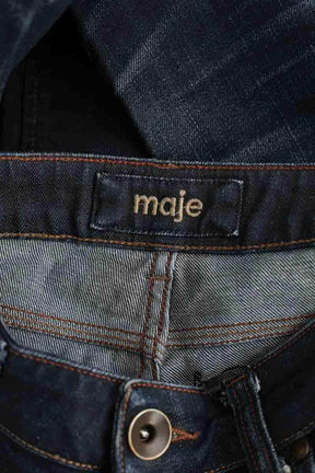 Jean slim Maje Bleu en Coton