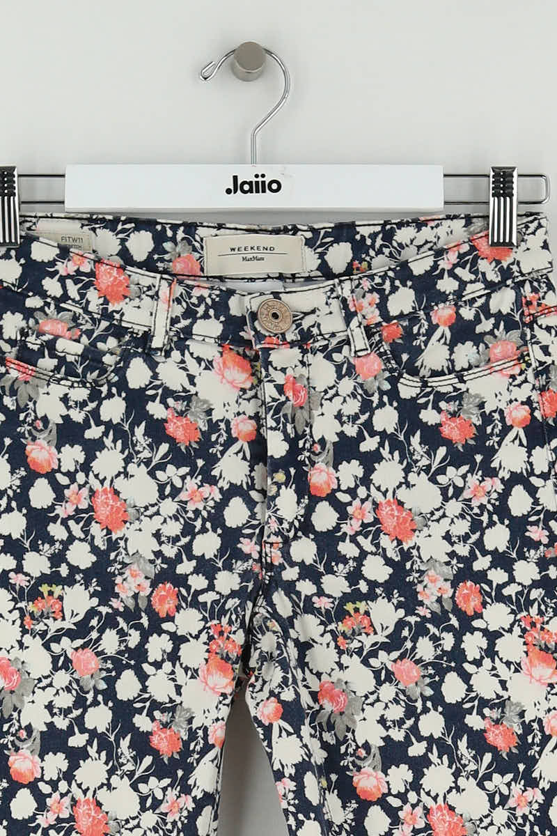 Jean slim Max Mara Bleu en Coton