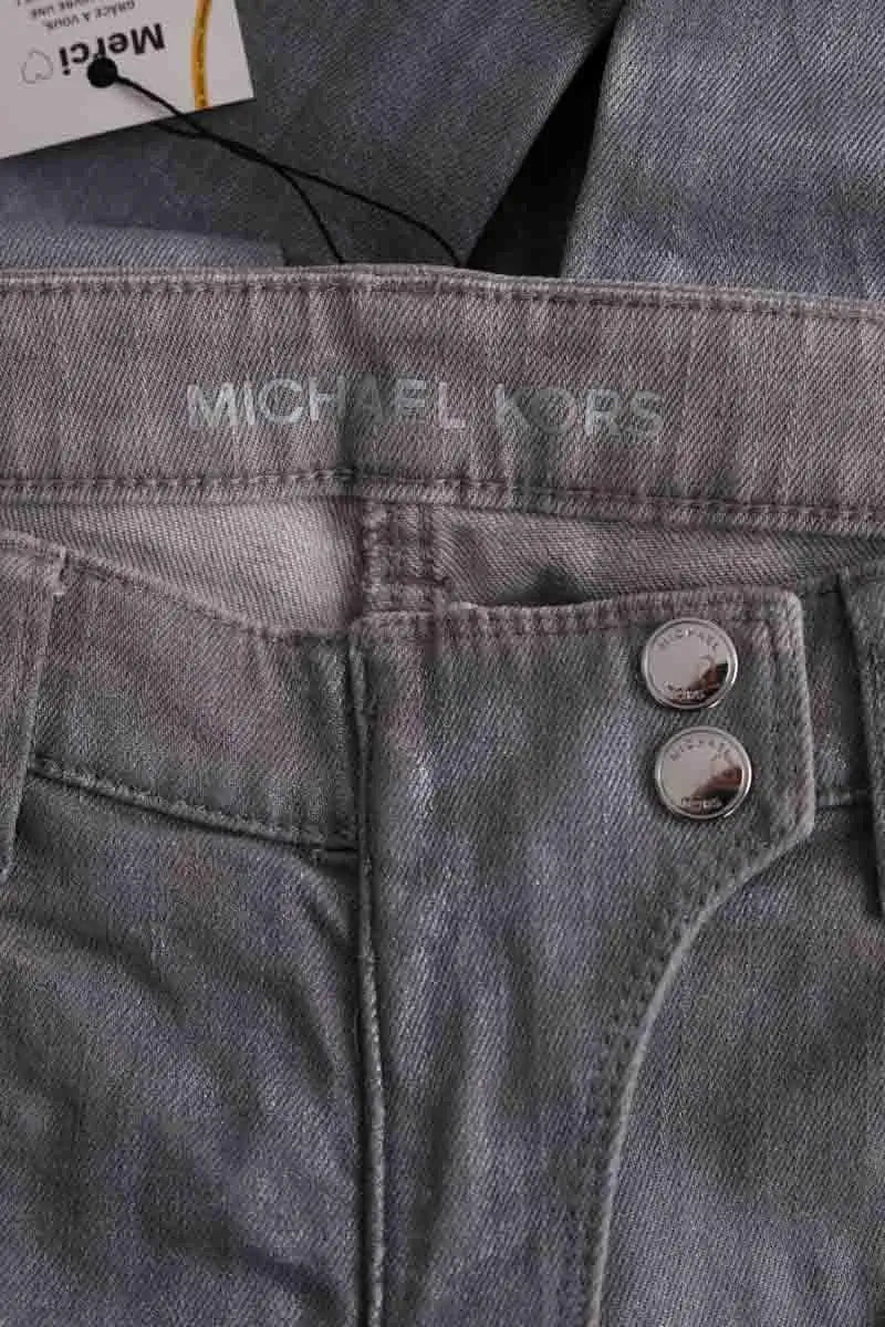Jean slim Michael Kors Gris en Coton