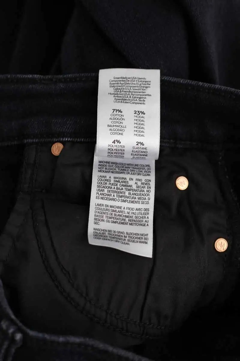 Jean slim Mother Noir en Coton
