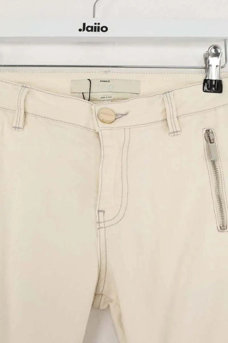 Jean slim Pinko Blanc en Coton - élasthanne