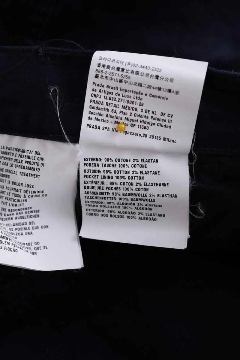 Jean slim Prada Marine en Coton