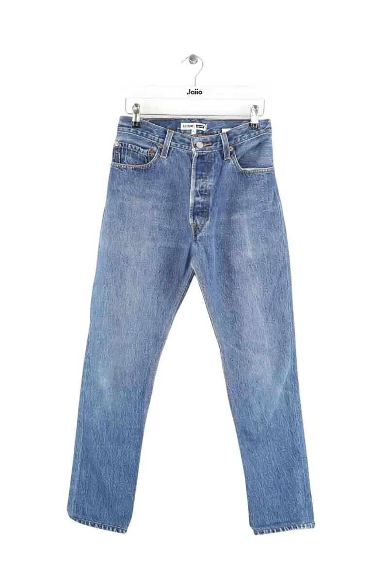 Jean slim RE/DONE Bleu en Coton, taille S - Seconde Main