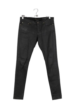 Jean slim Saint Laurent Noir en Coton, taille L - Seconde Main