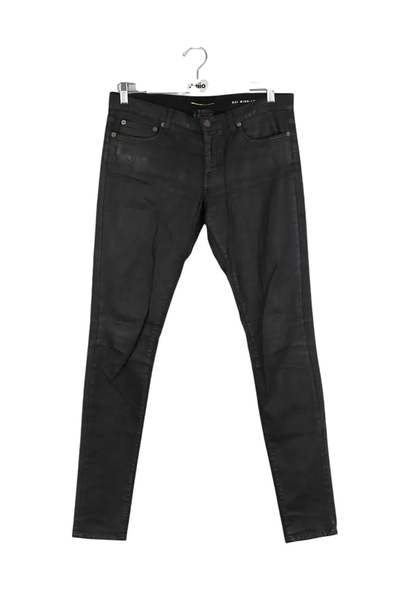 Jean slim Saint Laurent Noir en Coton, taille L - Seconde Main