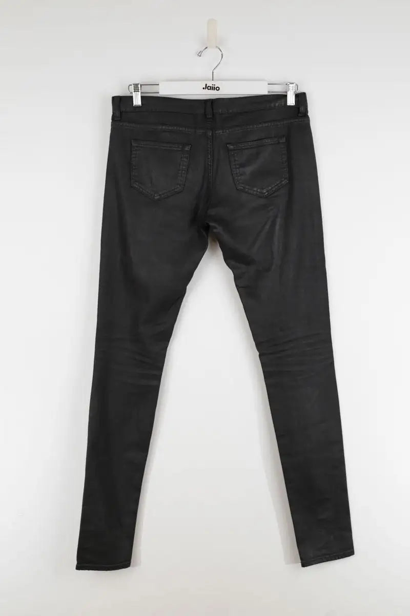 Jean slim Saint Laurent Noir en Coton