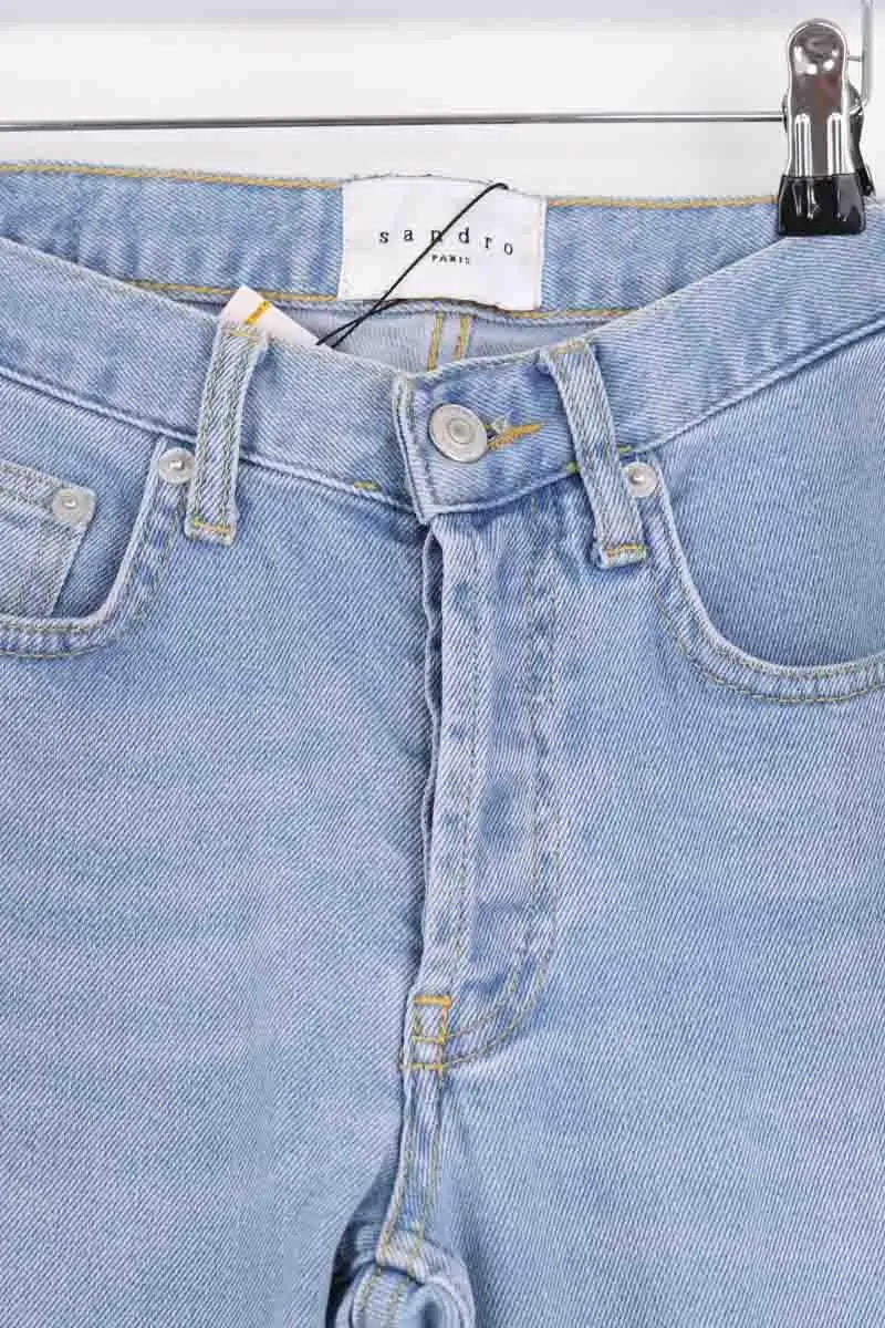 Jean slim Sandro Bleu en Coton