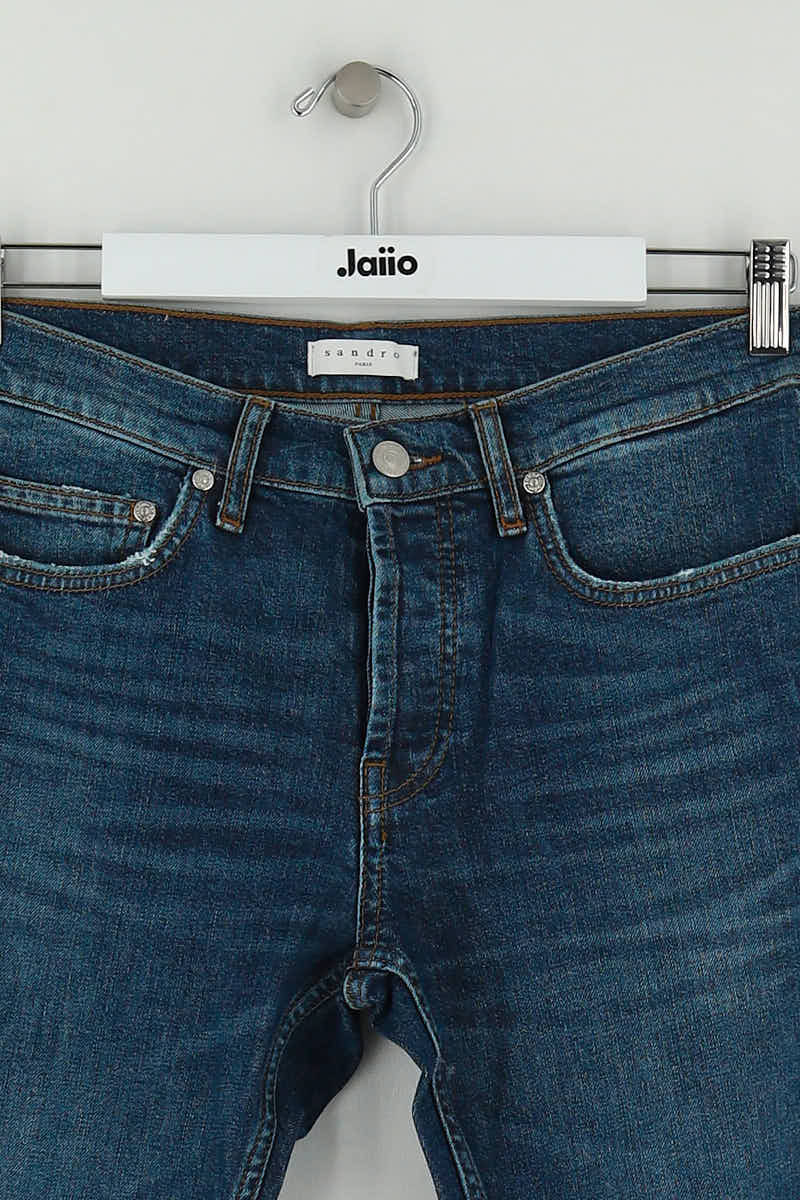 Jean slim Sandro Bleu en Coton