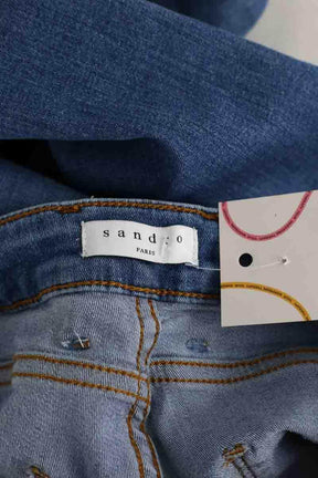 Jean slim Sandro Bleu en Coton