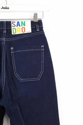 Jean slim Sandro Bleu en Coton