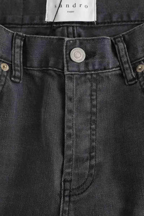 Jean slim Sandro étroit Gris en Coton