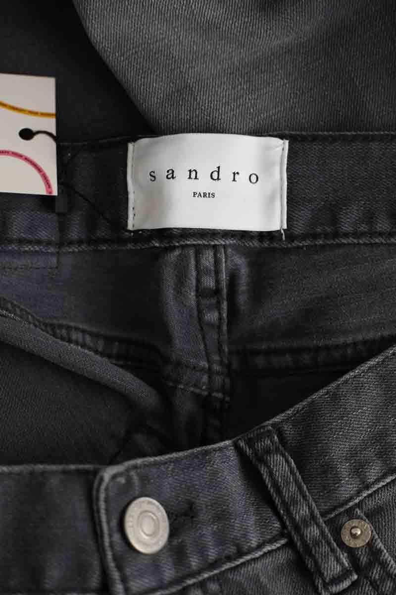 Jean slim Sandro étroit Gris en Coton