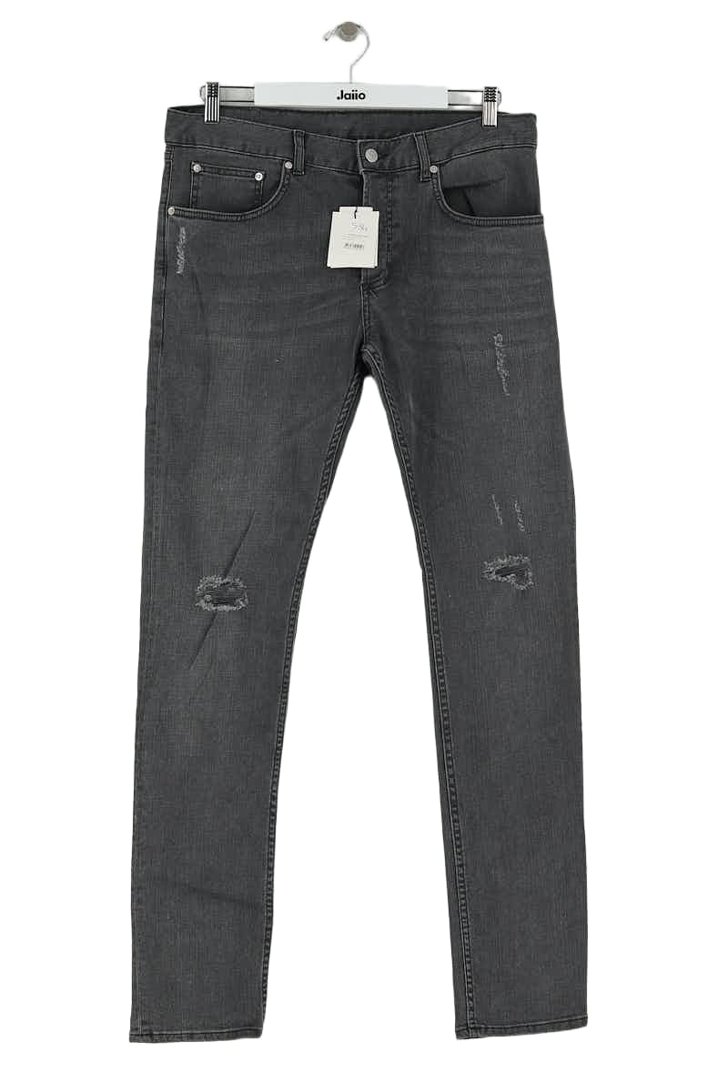Jean slim Sandro Gris en Coton, taille XXL - Seconde Main