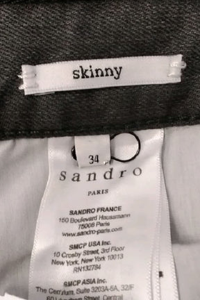 Jean slim Sandro Gris en Coton