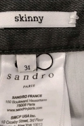Jean slim Sandro Gris en Coton