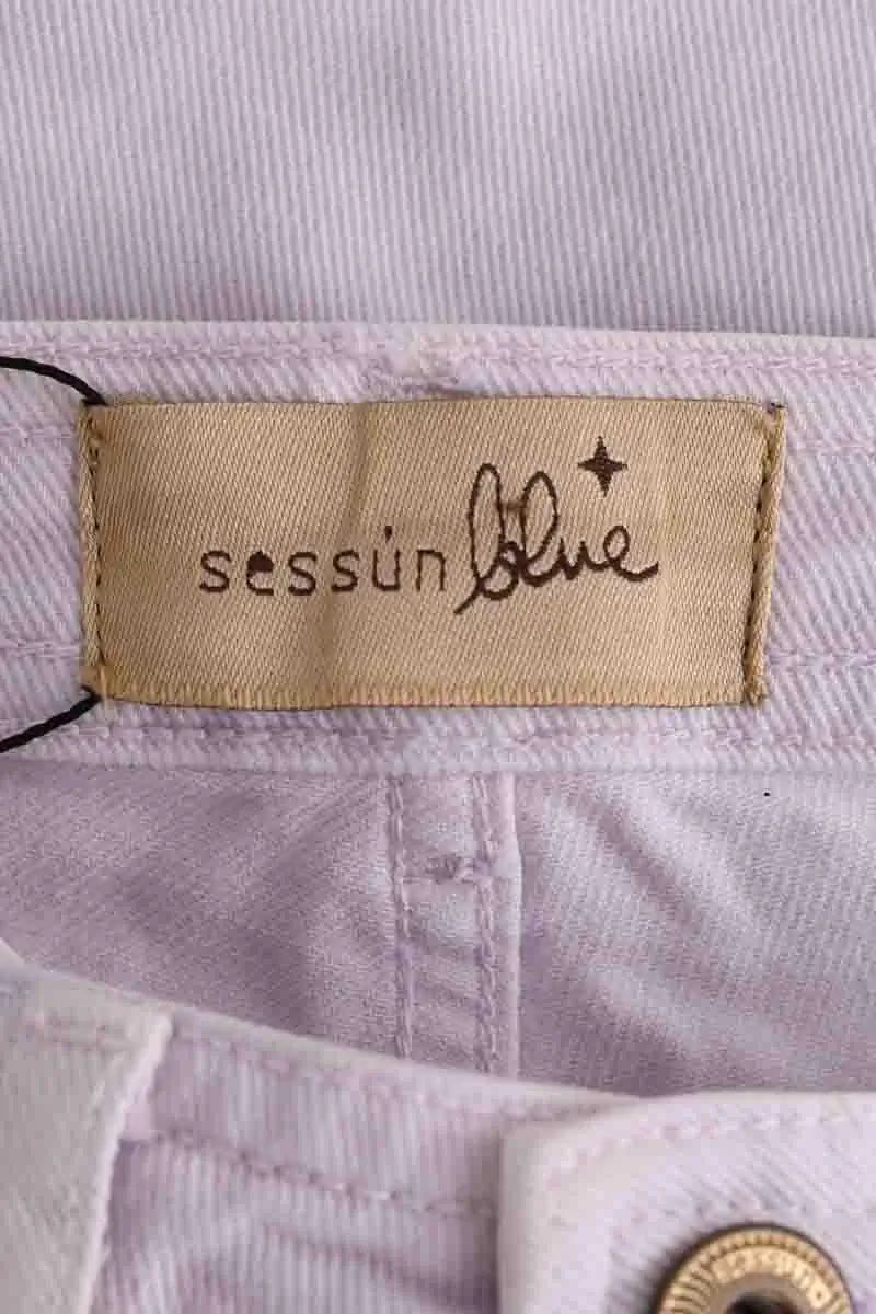 Jean slim Sessun Violet en Coton