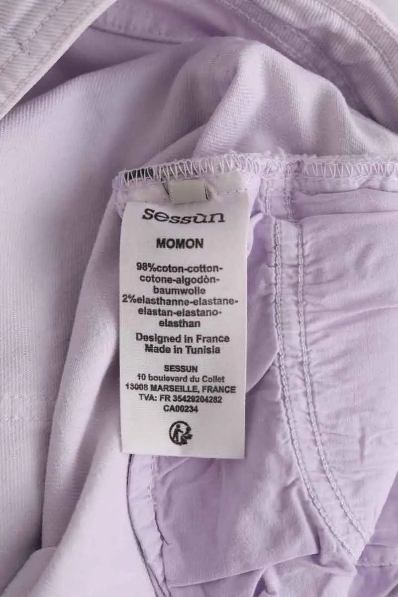 Jean slim Sessun Violet en Coton