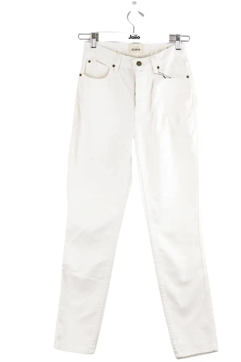 Jean slim Sézane Blanc en Coton, taille S - Seconde Main