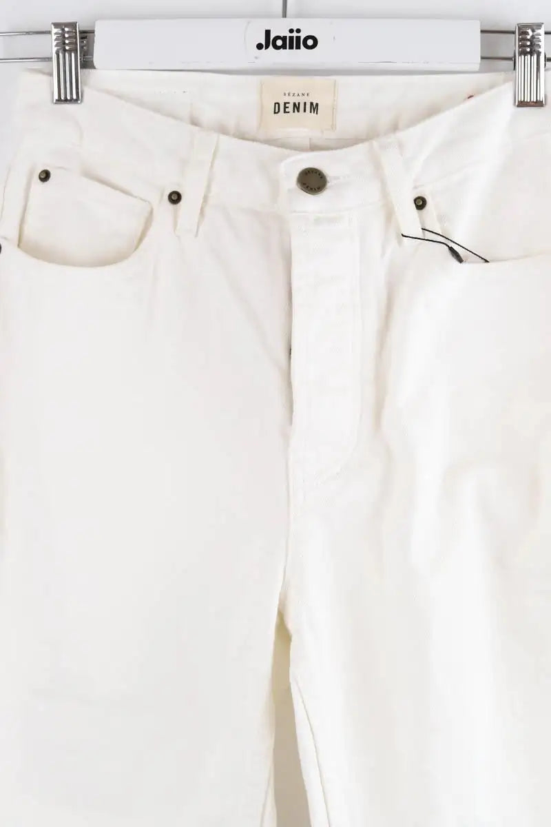 Jean slim Sézane Blanc en Coton