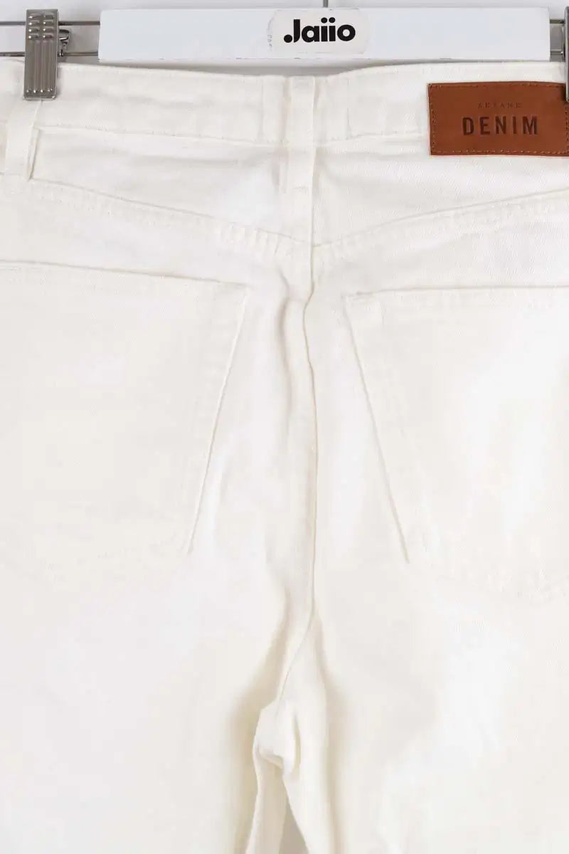 Jean slim Sézane Blanc en Coton