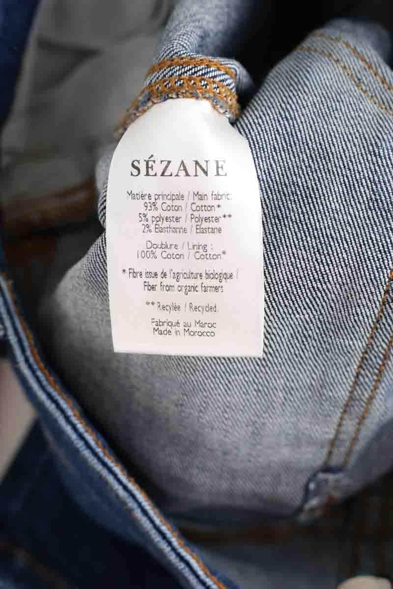 Jean slim Sézane Bleu en Coton