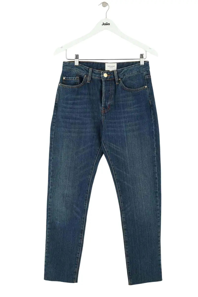 Jean slim Sézane Bleu en Coton, taille M - Seconde Main