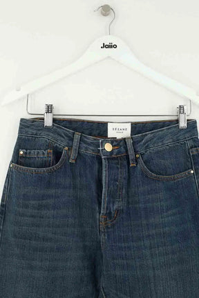 Jean slim Sézane Bleu en Coton