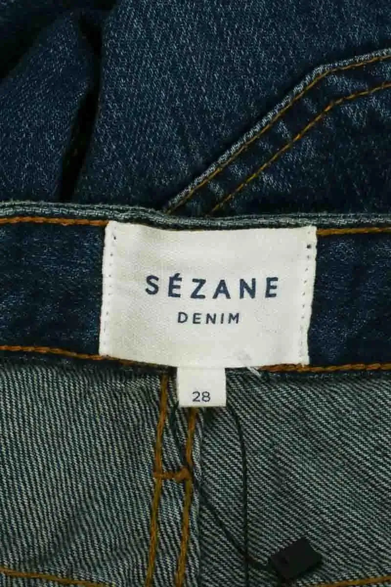 Jean slim Sézane Bleu en Coton
