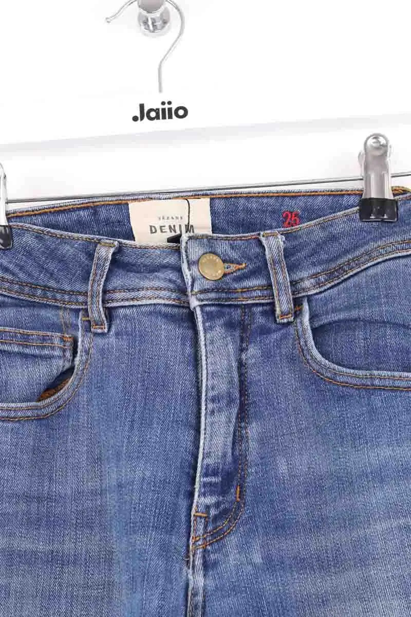 Jean slim Sézane Bleu en Coton