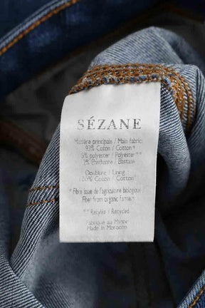 Jean slim Sézane Bleu en Coton